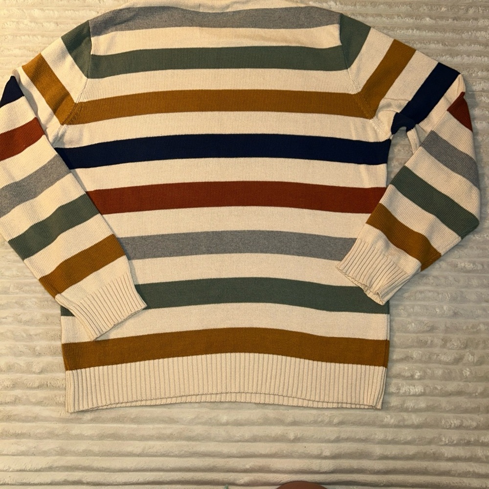 TwoThirds Womens Sweaters‎ XL  Organic Cotton Jumper Pullover Striped Rib - Picture 4 of 7